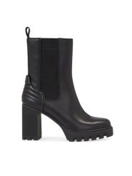 Calvin Klein Jeans Botki Platform Chelsea Lth Wn YW0YW01140 Czarny. Czarne botki Calvin Klein Jeans, bez wzorów, z jeansu, bez obcasa, na słupku, bez zapięcia. Za 409.99 zł.
