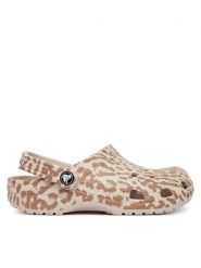 Crocs Klapki Classic Pop Animal Clogs 214153 Beżowy. Brązowe klapki Crocs, bez wzorów, z tworzywa sztucznego, bez obcasa, bez zapięcia. Za 259.99 zł.