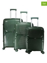 Geographical Norway 3-częściowy zestaw "Silkovette" w kolorze zielonym rozmiar: onesize. Zielone walizki Geographical Norway. Za 391.99 zł.