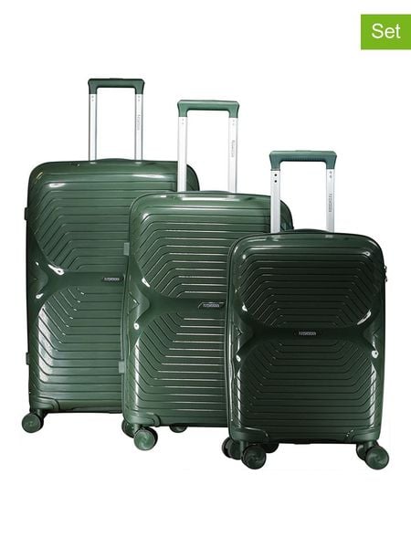 Geographical Norway 3-częściowy zestaw "Silkovette" w kolorze zielonym rozmiar: onesize. Zielone walizki Geographical Norway. Za 391.99 zł.