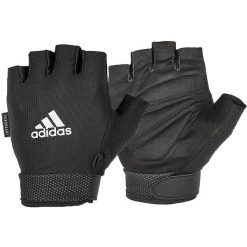 Rękawice fitness z regulacją Essential. Czarne rękawiczki adidas, bez wzorów, sportowe. Za 97.99 zł.