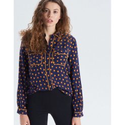 Koszula piżamowa z wiskozy - Granatowy. Piżamy marki Cropp. W wyprzedaży za 39.99 zł.