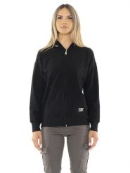 Bluza z kaptur na co dzień na siłownię. Czarne bluzy LEONE 1947 APPAREL, xs, bez wzorów, bez ramiączek, bez kaptura. Za 383.11 zł.