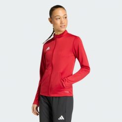 Bluza dresowa Entrada26. Czerwone bluzy adidas, bez wzorów, z dresówki, bez ramiączek, bez kaptura. Za 121.99 zł.