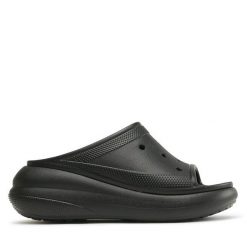 Klapki Crocs. Czarne klapki Crocs, bez wzorów, bez obcasa, bez zapięcia. Za 169.99 zł.