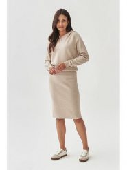 TATUUM Spódnica dzianinowa w kolorze beżowym rozmiar: L. Brązowe spódnice Tatuum, l, bez wzorów, z dzianiny, midi. Za 100.52 zł.