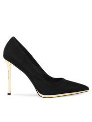 Eva Minge Szpilki JEANNETTE-2508-1-3 Czarny. Czarne szpilki Eva Minge, bez wzorów, ze skóry, bez obcasa, na szpilce, bez zapięcia. Za 429.99 zł.