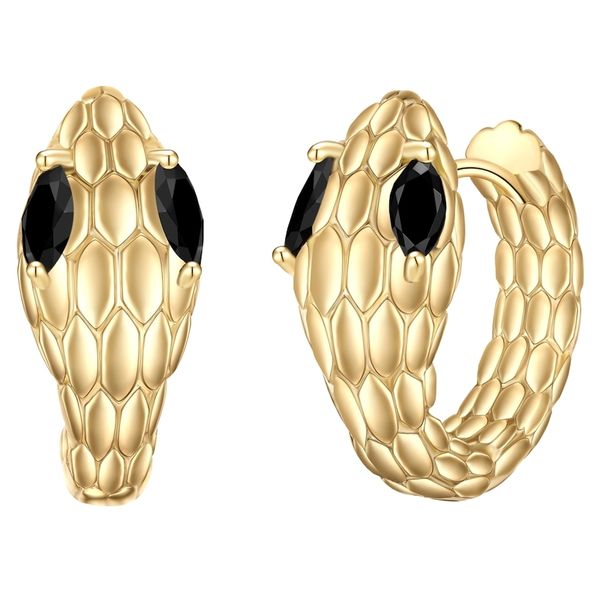 Yokoamii Kolczyki kólka waz z pozlacanego mosiadzu z Zirkonia Kolczyki koła 1 ct Damski. Czarne kolczyki Yokoamii, z cyrkonią, pozłacane. Za 149.99 zł.