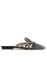 Alberta Ferretti Klapki 23151A6601 8004 Czarny. Czarne klapki Alberta Ferretti, bez wzorów, ze skóry, bez obcasa, bez zapięcia. Za 1,699.00 zł.