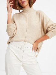 LA Angels Sweter w kolorze beżowym rozmiar: M. Brązowe swetry LA Angels, m, bez wzorów, bez ramiączek. Za 222.94 zł.