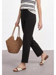 Street One Spodnie w kolorze czarnym rozmiar: 38/L28. Czarne spodnie materiałowe Street One, bez wzorów, z materiału, street, z podwyższonym stanem. Za 159.95 zł.