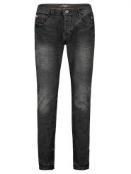 Sublevel Dżinsy - Slim fit - w kolorze czarnym rozmiar: W42. Czarne jeansy Sublevel, z aplikacjami, ze skóry, klasyczne. Za 125.95 zł.