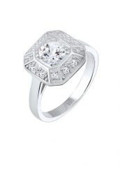 Elli PREMIUM Pierścionek zaręczynowy ze srebra próby 925 z białym topazem (0.19 ct) Pierścionki 1 ct Damski. Białe pierścionki Elli PREMIUM, z topazem, srebrne. Za 443.99 zł.