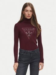 Guess Golf W6BR54 Z1455 Bordowy Regular Fit. Czerwone swetry Guess, xxl, z aplikacjami, z wiskozy, bez ramiączek. Za 344.99 zł.