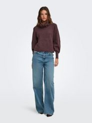 ONLY Sweter w kolorze brązowym rozmiar: XS. Brązowe swetry ONLY, xs, bez wzorów, bez ramiączek. Za 85.45 zł.