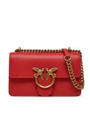 PINKO Torebka Love One Mini Dc PE 25 PCPL 00074 A0F1 Czerwony. Czerwone kopertówki Pinko, bez wzorów, ze skóry, wizytowe, bez dodatków. Za 989.99 zł.