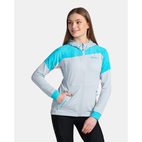 Damska bluza techniczna Kilpi MEMPHIS-W. Szare bluzy Kilpi, bez wzorów, z materiału, bez ramiączek, bez kaptura. Za 267.13 zł.