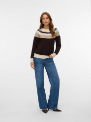 Vero Moda Sweter w kolorze brązowym rozmiar: M. Brązowe swetry Vero Moda, m, bez wzorów, z wełny, bez ramiączek. Za 114.17 zł.