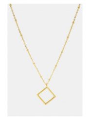 MOODE Naszyjnik "Julie" z zawieszką - dł. 42 cm rozmiar: onesize. Żółte naszyjniki MOODE, z materiału, ze stali. Za 83.42 zł.