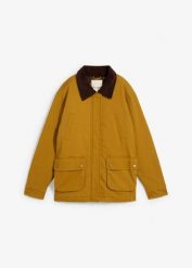 Parka oversize. Zielone płaszcze bonprix, bez wzorów, ze sztruksu, bez kaptura. Za 299.99 zł.