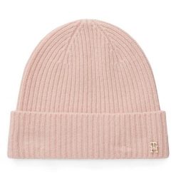 Czapka Tommy Hilfiger. Czerwone czapki zimowe Tommy Hilfiger, bez wzorów. Za 389.99 zł.