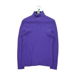 Sweter z golfem dla kobiet Fioletowy. Fioletowe swetry Ralph Lauren, l, bez wzorów, z tkaniny, eleganckie, bez ramiączek. Za 136.28 zł.