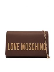LOVE MOSCHINO Torebka JC4103PP1PKD0300 Brązowy. Brązowe kopertówki Love Moschino, bez wzorów, ze skóry, wizytowe, bez dodatków. Za 699.99 zł.