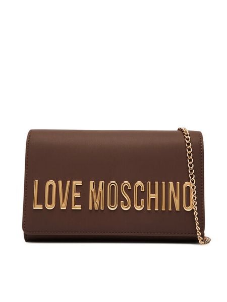 LOVE MOSCHINO Torebka JC4103PP1PKD0300 Brązowy. Brązowe kopertówki Love Moschino, bez wzorów, ze skóry, wizytowe, bez dodatków. Za 597.99 zł.