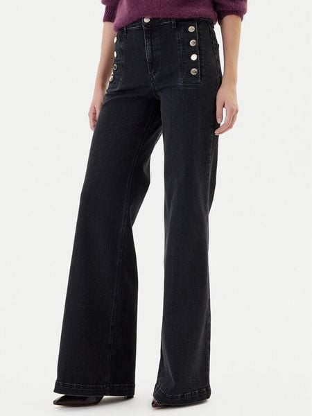 ViCOLO Jeansy DF5078 Czarny Wide Leg. Czarne jeansy ViCOLO, s, bez wzorów, z bawełny. Za 559.99 zł.