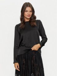 ViCOLO Bluzka TS0202 Czarny Regular Fit. Czarne bluzki ViCOLO, s, bez wzorów, z syntetyku, bez kołnierzyka, bez ramiączek. Za 219.99 zł.