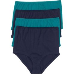 Figi panty z wysoką talią (4 pary) bonprix ciemnoniebiesko-turkusowy. Figi marki bonprix. Za 51.96 zł.