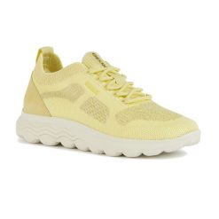 Buty damskie Geox Spherica. Żółte buty treningowe Geox, na lato, bez wzorów, z materiału, bez zapięcia. Za 379.99 zł.