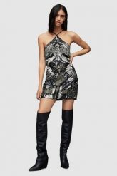 AllSaints sukienka mini dopasowana. Sukienki AllSaints, bez wzorów, bez kołnierzyka, bez ramiączek, mini, dopasowane. Za 2,199.90 zł.
