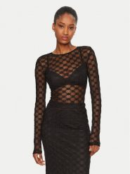 BARDOT Bluzka Adoni 59741TB Czarny Slim Fit. Czarne bluzki Bardot, bez wzorów, z syntetyku, bez kołnierzyka, bez ramiączek. Za 239.99 zł.
