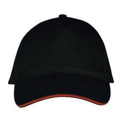 Czapka Z Daszkiem Z 5 Panelami Long Beach. Czarne czapki z daszkiem SOL'S, bez wzorów. Za 29.99 zł.