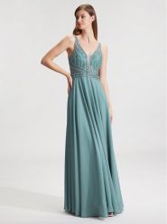 Hey Kyla Sukienka wieczorowa 5AG015HK Niebieski Regular Fit. Niebieskie sukienki Hey Kyla, bez wzorów, z syntetyku, wizytowe, bez kołnierzyka, bez ramiączek. Za 759.99 zł.