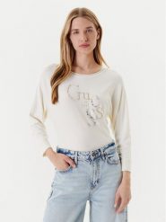 Guess Sweter W5YR22 Z2NQ2 Écru Regular Fit. Swetry Guess, xl, z aplikacjami, z wiskozy, bez ramiączek. Za 399.99 zł.