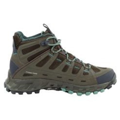 Damskie Buty Turystyczne GORETEX Mid Cut. Zielone buty trekkingowe Aku, bez wzorów, z gore-texu, bez zapięcia, trekkingowe, gore-tex. Za 660.99 zł.
