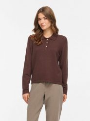 Vila Sweter "Ril" w kolorze brązowym rozmiar: XL. Brązowe swetry Vila, xl, bez wzorów, bez ramiączek. Za 134.95 zł.