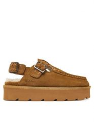 Clarks Sandały Meare Easy Mid 26329387 Brązowy. Brązowe sandały Clarks, bez wzorów, bez obcasa, na płaskiej podeszwie, bez zapięcia. Za 569.99 zł.