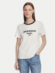 Weekend Max Mara T-Shirt Edison 2625976041 Biały Regular Fit. Białe t-shirty Weekend Max Mara, m, bez wzorów, z bawełny, bez kołnierzyka, bez ramiączek. Za 444.99 zł.