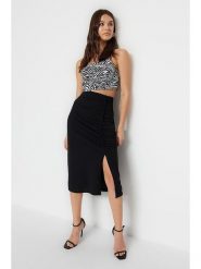 Trendyol Spódnica w kolorze czarnym rozmiar: S. Czarne spódnice Trendyol, s, bez wzorów, z bawełny, midi. Za 52.67 zł.