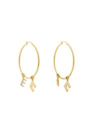 Elisabetta Franchi Kolczyki OR-48A-51E2-V200 Złoty. Żółte kolczyki Elisabetta Franchi, metalowe. Za 689.99 zł.