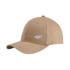 Czapka z daszkiem 4F. Brązowe czapki z daszkiem 4f, bez wzorów, z bawełny, klasyczne. Za 53.99 zł.