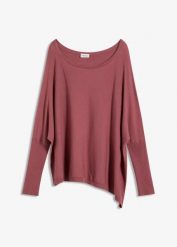 Sweter z cienkiej dzianiny z delikatnej mieszanki wiskozy. Zielone swetry bonprix, bez wzorów, z dzianiny, bez ramiączek. Za 94.99 zł.