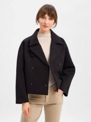 Someday trencz - Vamera Kobiety Sztuczne włókno czarny, 38. Czarne płaszcze someday., na jesień, bez wzorów, z materiału, bez kaptura. Za 329.95 zł.