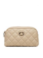 Guess Kosmetyczka PW7549 P5436 Beżowy. Brązowe torebki klasyczne Guess, z aplikacjami, ze skóry, bez dodatków. Za 139.99 zł.