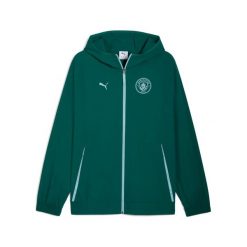 Kurtka dresowa Manchester City Pumatech. Zielone kurtki Puma, bez wzorów, z dresówki, sportowe, bez kaptura. Za 385.00 zł.
