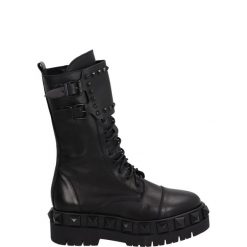 WORKERY DAMSKIE H99 VITELLO NERO. Botki Venezia, bez wzorów, ze skóry, bez obcasa, bez zapięcia. Za 359.00 zł.
