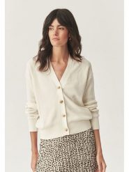 TATUUM Kardigan w kolorze kremowym rozmiar: L. Brązowe swetry Tatuum, l, bez wzorów, z bawełny, bez ramiączek. Za 130.81 zł.